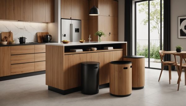 Poubelles en bois : élégance et diversité pour votre intérieur